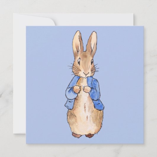 Peter the Rabbit op Blue Background Bedankkaart (Voorkant)
