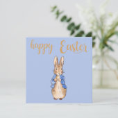 Peter the Rabbit op Blue Background Bedankkaart (Staand voorkant)