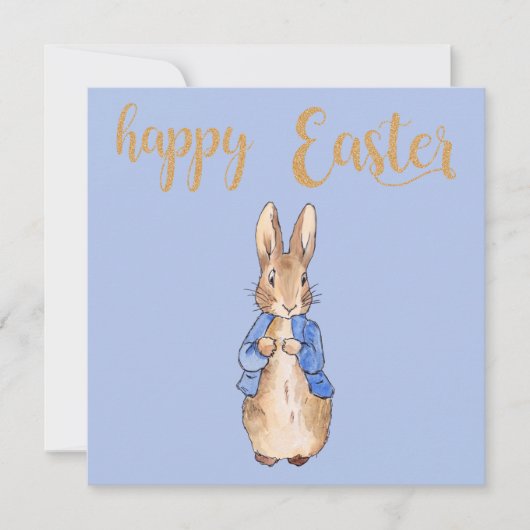 Peter the Rabbit op Blue Background Bedankkaart (Voorkant)