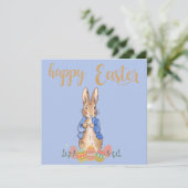 Peter the Rabbit op Blue Background Bedankkaart (Staand voorkant)