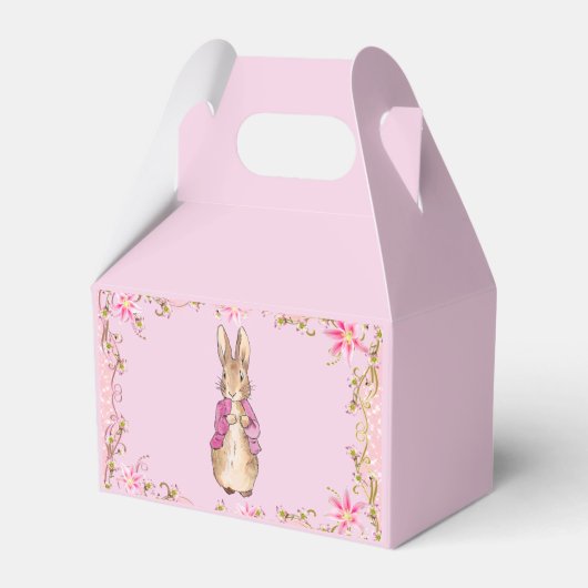 Peter the Rabbit Pink jack Floral Lijst Bedankdoosjes (Voorkant Zijde)