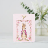 Peter the Rabbit Pink jack jack jack jack jack jac Bedankkaart (Staand voorkant)