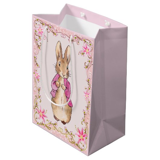 Peter the Rabbit Pink jack jack jack jack jack jac Medium Cadeauzakje (Achterkant Gekanteld)