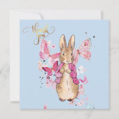 Peter the Rabbit Pink Jacket Bedankkaart (Voorkant)