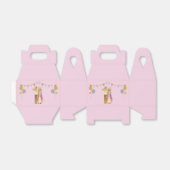 Peter the Rabbit Pink Jacket First Birthday Bedankdoosjes (Uitgevouwen)