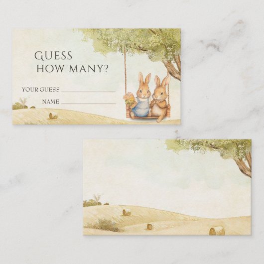 Peter the Rabbit  raad eens hoeveel Informatiekaartje (Voorkant / Achterkant)