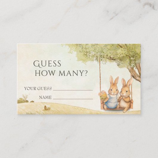 Peter the Rabbit  raad eens hoeveel Informatiekaartje (Voorkant)