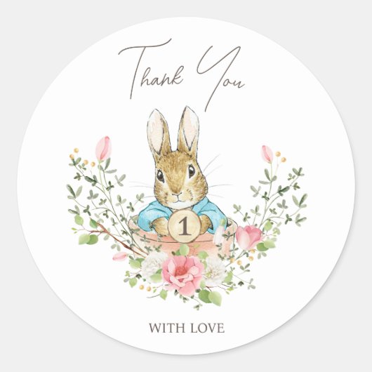 Peter the Rabbit Ronde Sticker (Voorkant)