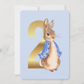 Peter the Rabbit Second Birthday Invitation Kaart (Voorkant)