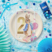 Peter the Rabbit Second Birthday Papieren Bordje (Feest)