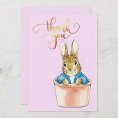Peter the Rabbit Sitting in a Pot Bedankkaart (Voorkant / Achterkant)