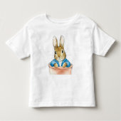 Peter the Rabbit Sitting in a Pot Kinder Shirts (Voorkant)