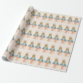 Peter the Rabbit Sitting in Plant Pot Cadeaupapier (Uitgerold)