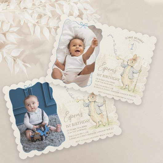 Peter the Rabbit Some Bunny 1st Birthday Foto Kaart