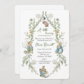 Peter the Rabbit Wildflower Baby Is On The Way QR Kaart (Voorkant / Achterkant)