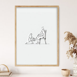 Peter zinkt, Jezus Kunst, MUUR Kunst, Bijbel Schet Poster