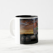 Peterbilt Cabover Two Tone Coffee Mok (Voorkant links)