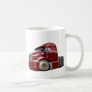 Peterbilt Maroon Truck Koffiemok
