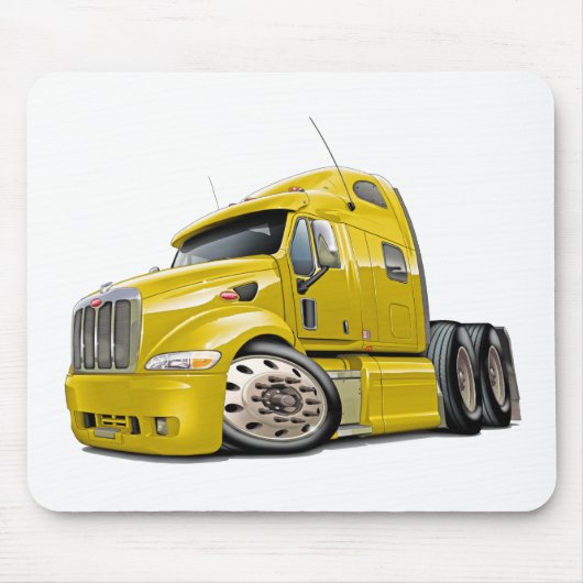 Peterbilt Yellow Truck Muismat (Voorkant)