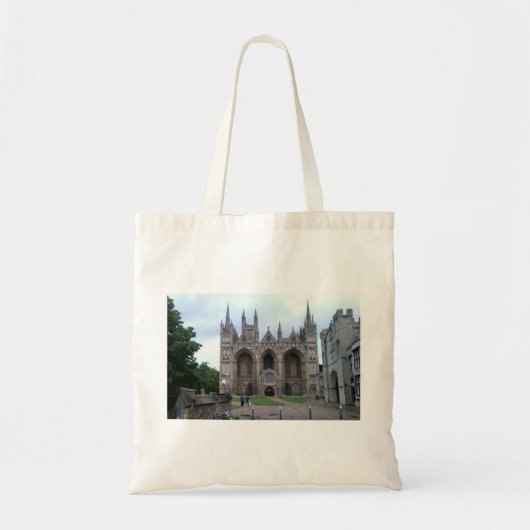 Peterborough Cathedraal Voorzijde Uitzicht Witte C Tote Bag (Voorkant)