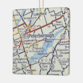 Peterborough ON Map Keramisch Ornament (Links)