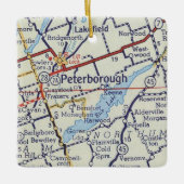 Peterborough ON Map Keramisch Ornament (Voorkant)
