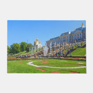 Peterhof Palace en Grand Cascade van de fonteinen Deurmat