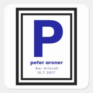Peter's Bar Mitzvah Vierkante Sticker