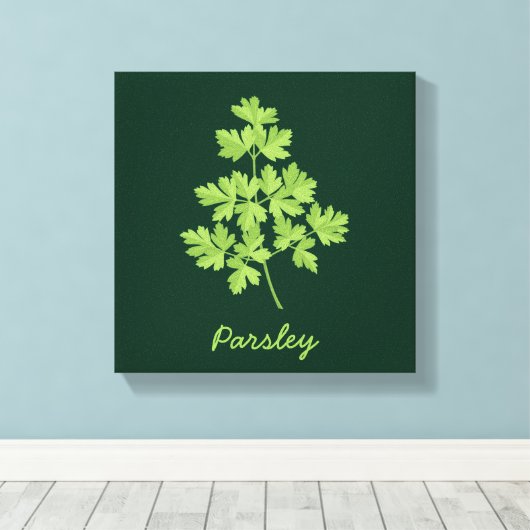 peterselie canvas afdruk (Insitu (Houten vloer))