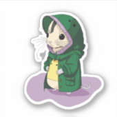 Peterselie de Rat Sticker (Voorkant)