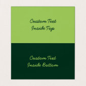 Peterselie horizontaal visitekaartjes (Binnenkant ongevouwen)