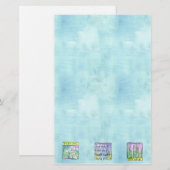 Peterselie Kruiden Tuin Illustratie Blauwe Waterve Briefpapier (Voorkant / Achterkant)