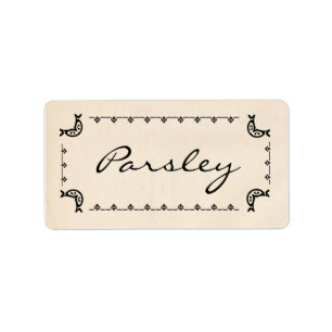 peterselie-labels etiket