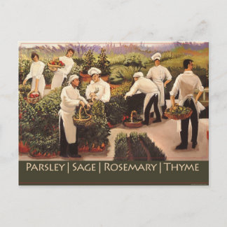 Peterselie, Sage, Rosemary en Thyme Briefkaart