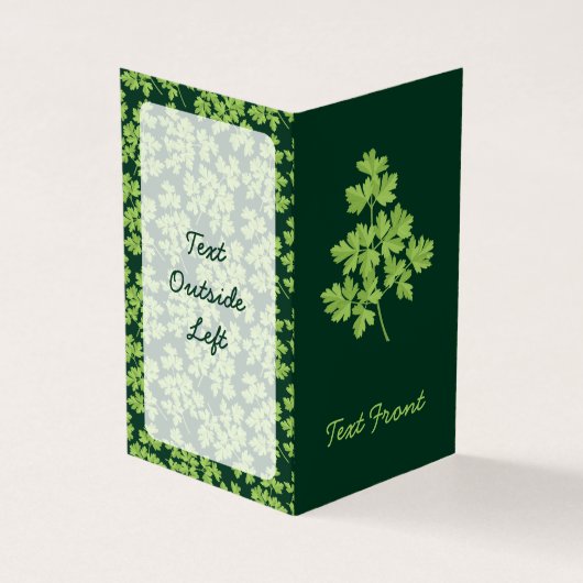 Peterselie verticaal visitekaartjes (Buitenkant)