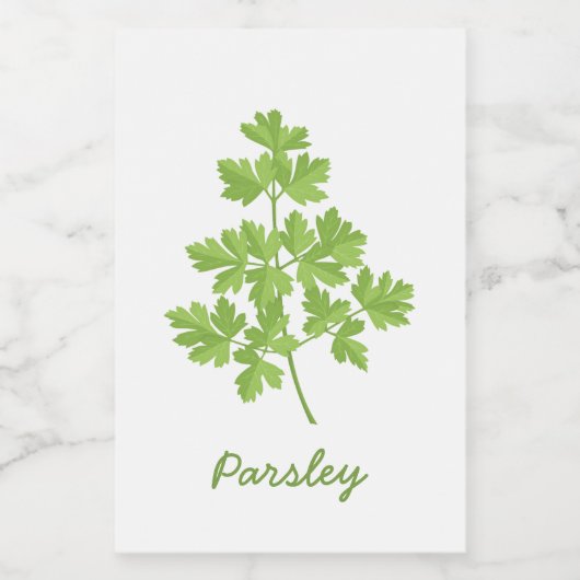 peterselie voedselcontainer etiket (Enkel label)