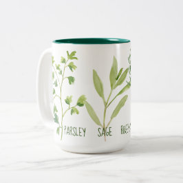 Petersely Sage Rosemary & Thyme Tall Tweekleurige Koffiemok