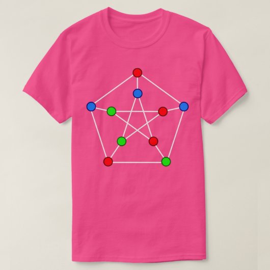 Petersen Graph 3Coloring T-shirt (Design voorkant)