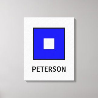 Peterson achternaam nautische vlag canvas afdruk