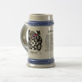 Peterson Family Crest Stein Bierpul (Voorkant links)