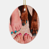 Peticure - Pedicure Spa Day Keramisch Ornament (Rechts)