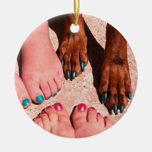 Peticure - Pedicure Spa Day Keramisch Ornament (Voorkant)