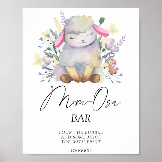 Petit agneau - Affiche Mon-osa bar (Devant)