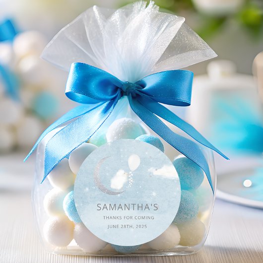 Petit Agneau Avec Ballons Classic Round Sticker