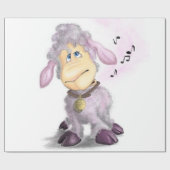 Petit agneau avec Bell enveloppement Papier cadeau (Plat)