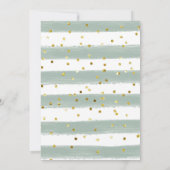 Petit Agneau doux vert Baby shower Invitation (Dos)