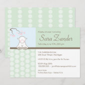 Petit agneau| Invitations de douches pour bébés (Devant / Derrière)
