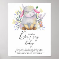 Petit agneau - Ne pas dire Poster bébé