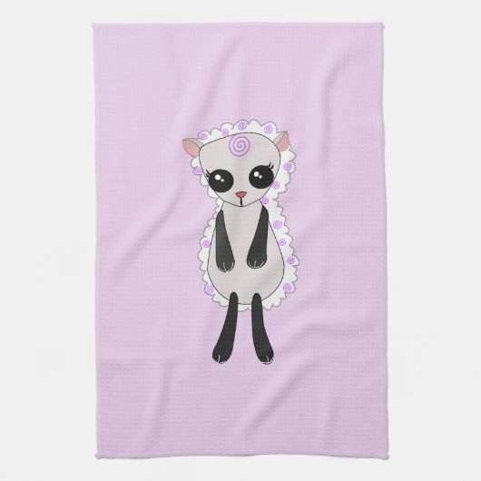 Petit agneau Serviette de cuisine (Vertical)