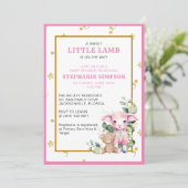 Petit agneau sur le chemin | Invitation Baby showe (Debout devant)